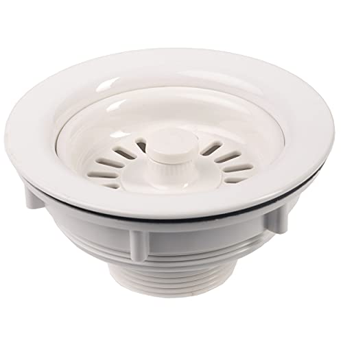 Colador para fregadero de cocina RV Laguna Brass 6120WT blanco