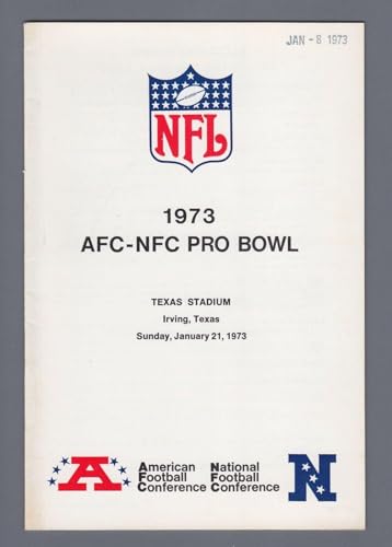 Jan. 21 1973 AFC vs. NFC Pro Bowl Media Guide at Texas Stadium - College Programs