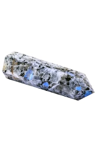 Image of Amazing Gemstone Large Rainbow Moonstone Crystal Towers ~ Natural Healing Crystal Point Obelisk for Reiki Healing and Crystal Grid (5.5 inch to 6 inch INCH)