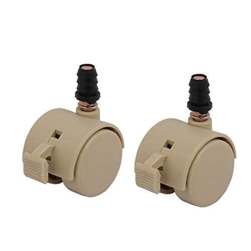 New Lon0167 2pcs 1.5-inch Featured Dia 6.5mm Stem reliable efficacy Swivel Brake Caster Wheel Ivory for Crib(id:8df f8 3a 5a0)
