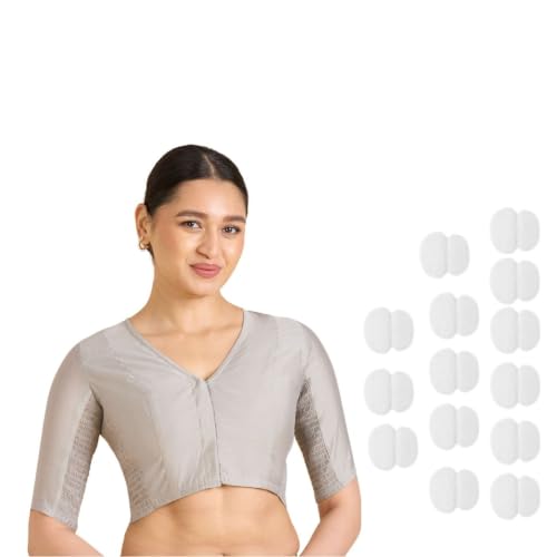 Image of Studio Shringaar Women's Cotton Stretchable (Smocked) Readymade Saree Blouse