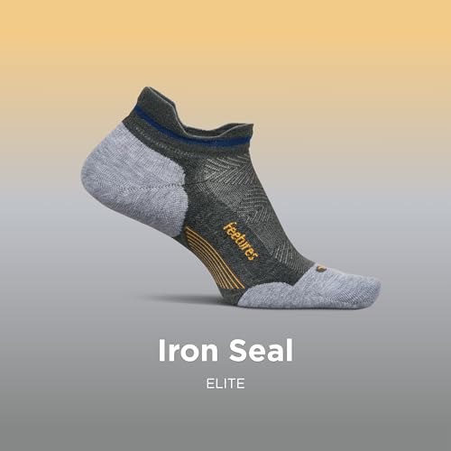 Feetures Elite Max Cushion No Show Tab Ankle Socks - Sport Sock with Targeted Compression