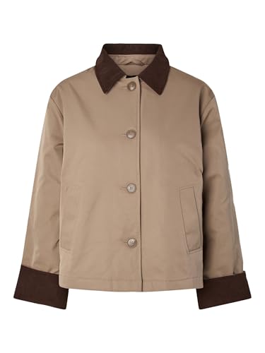 Veste courte en corduroy PIECES Pcjorma pour femme en velours côtelé