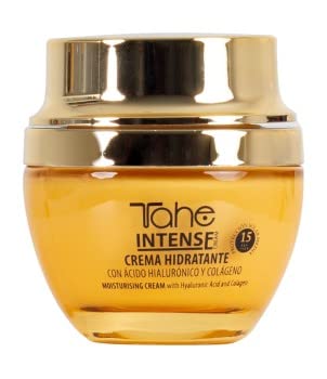 Tahe Intense Crema Facial Hidratante con Colágeno y Ácido Hialurónico, FPS 15, 50 ml