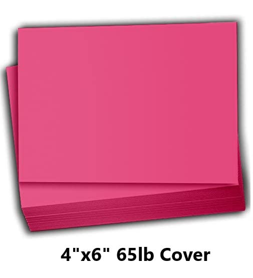 Hamilco Fuchsia Pink 65lb Cover 4x6 Colored Scrapbook Cardstock (100PK) by Hamilco - Used condition - Image 2