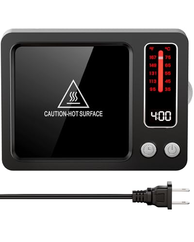 Gaiatop Coffee Mug Warmer, 36W Fast Heating, 5 Temp Settings, 0.5-9H Timer, for Water Milk Tea Cocoa, Smart Candle Warmer, Ideal Gifts for Family, Mom, Fits Most Cups - Black