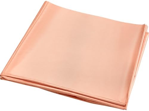 VitalCozy Copper Fabric, Faraday Cloth for EMI RF Shield, 1 Sheet, 39"x43"