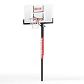 IGL In Ground Basketball Hoops Outdoor, In Ground Basketball Goal with 52 Inch Shatterproof Backboard, 7.5-10ft Quick Adjustable Inground Basketball Hoop