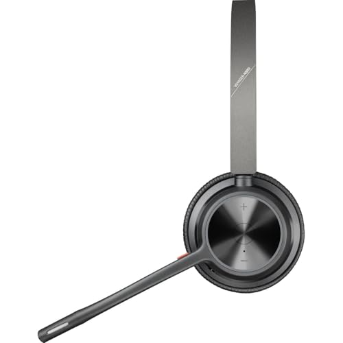 Image of Poly - Voyager 4320 UC Wireless Headset (Plantronics) - Headphones with Boom Mic - Connect to PC /Mac via USB-A Bluetooth Adapter, Cell Phone via Bluetooth - Works with Teams, Zoom & More | Stereo Bluetooth Headset with BT700 USB-a Adapter, Up to 24 Hr Talk Time, Microsoft Teams and Zoom Certified