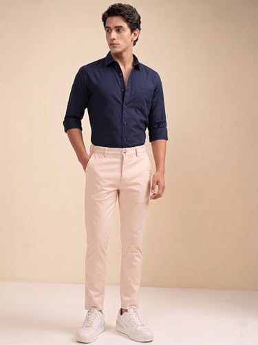 Image of Cozytton Men's Pure Cotton Solid Stylish Casual & Formal Wear Shirt | Stylish Regular Fit Full Sleeve Comfortable Office Party Trendy Shirt - Multi Color
