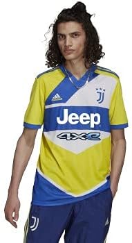 adidas Men's Juventus 21/22 3rd Jersey (Shock Yellow/HI-RES Blue