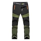 Pantalones de senderismo de softshell resistentes al agua: pantalones cargo de 92% poliéster y 8% elastano, superimpermeables, resistentes al viento, cálidos y resistentes a la abrasión.