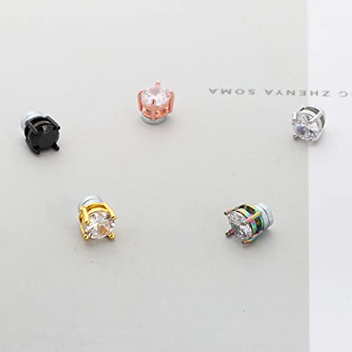 Image of NEWITIN 15 Pairs Magnetic Stud Earrings for Men Stainless Steel Magnetic Earrings Men Clip on Earrings Non Piercing Cross Earrings Unisex CZ Hoop Dangle Magnetic Earrings for Men Women