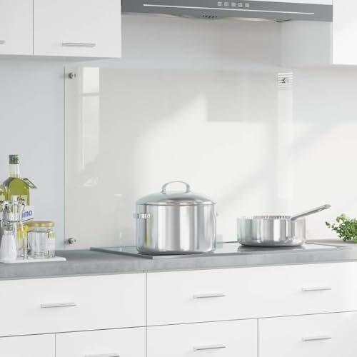 Fond de hotte en verre trempé transparent 90 x 60 cm idéal pour cuisiner proprement au quotidien