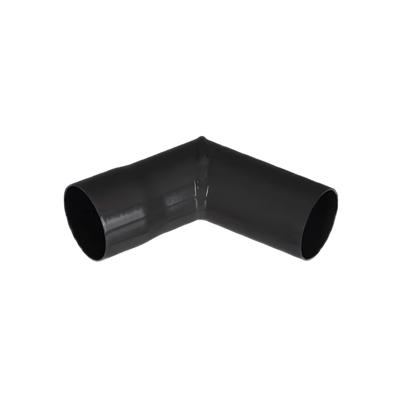Renoplast® R50 aluminium downpipe bends | Corner 87º DN 40 mm black | Gutters Rain gutters Roof drainage Sheet metal edge profiles | Garden shed Carport Terrace Balcony plug-in gutter