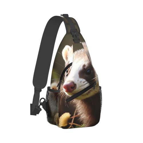 Bolso cruzado de pecho para hombre, mochila tipo sling miniatura 2