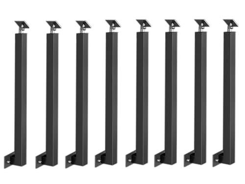 Adjustable Iron Stair Railings with Brackets - Perfect for Commercial Corridors, Staircase Design, Safety &amp; Style in Homes and Businesses