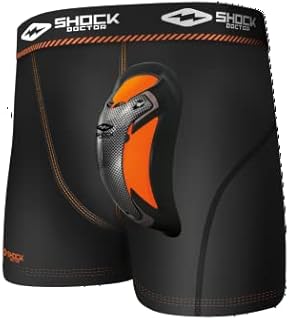 Shock Doctor Men's Ultra Pro Boxer Compression Shorts with Ultra Cup, Black, Small