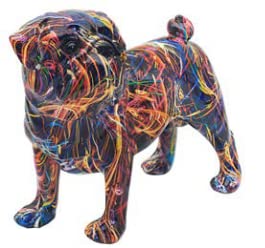 L & P Home & Gifts Lesser Pavey Supernova Pug Figurine For Office | Decor Ornaments For Women Men | Beautiful Figurine For Indoor Outdoor | Living Room Decor Ornaments