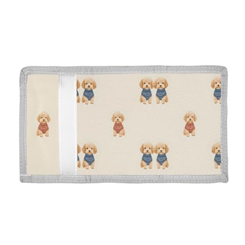 ALAZA Kids Wallets for Boys Girls Toddler Trifold Wallet Children Small Brown Dogs with Zipper Coin Pocket2