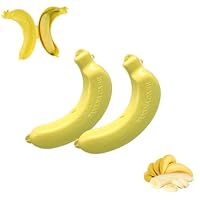 Bananenbox 2er Set Gelb Bananenbehalter Großer Bananendose 100% BPA Freie Bananen Aufbewahrungsbox für Arbeit Schule Reisen Bananenbox für Frische Bananen und Sichere Aufbewahrung Spülmaschienenfest