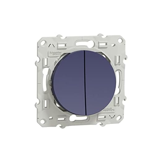 Schneider Electric - Odace, fram och tillbaka + tryckknapp, 10 A, kobolt - S550285