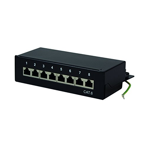 Patch panel Cat.6 Logilink de 8 puertos para organizar la red de tu oficina