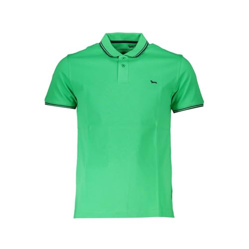 Harmont & Blaine Chic Green Cotton Polo with Contrast Men's Detailing, XX-Large