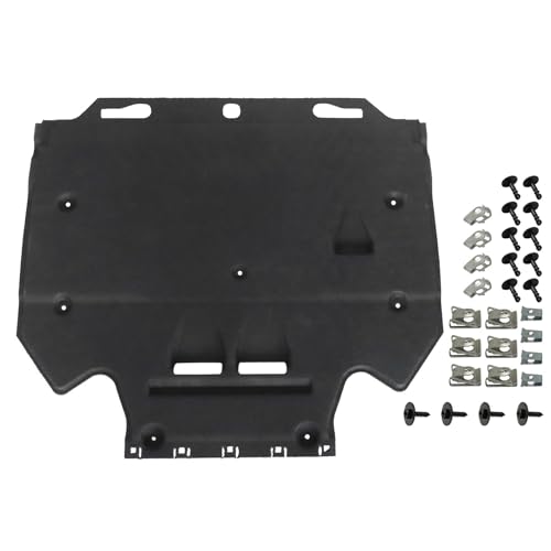 Image of GXARTS Engine Splash Guard and Mounting Elements 4G0863822C 4G0863822J Compatible with Audi A6 A7 S6 S7 Quattro RS7 2011 2012 2013 2014 2015 2016 2017 2018 Under Car Shield Cover