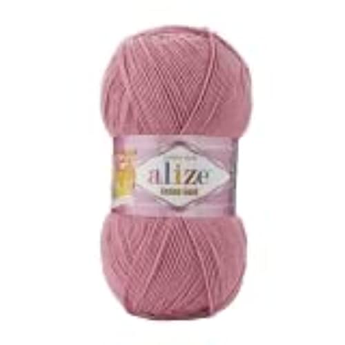 Image of 55% Cotton 45% Acrylic Alize Cotton Gold Yarn 1 Skein /Ball 100 gr 360 yds (676 - Nostalgic Rose)