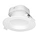 Satco S39013 4 Inch 7W LED Direct Wire Downlight, Color Temperature: 4000, Finish Color: White