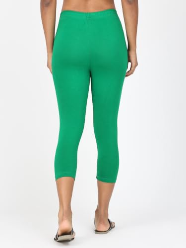 Image of Robinbosky Premium Stretchable Cotton Capri Legging for Women | Suitable for Formal wear & Casual wear | High-End Elastic Makes. The Leggings Squat Proof and Durable for Travel, Yoga, & Workout.