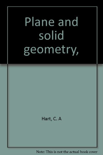 Plane and solid geometry, B00087GUYK Book Cover