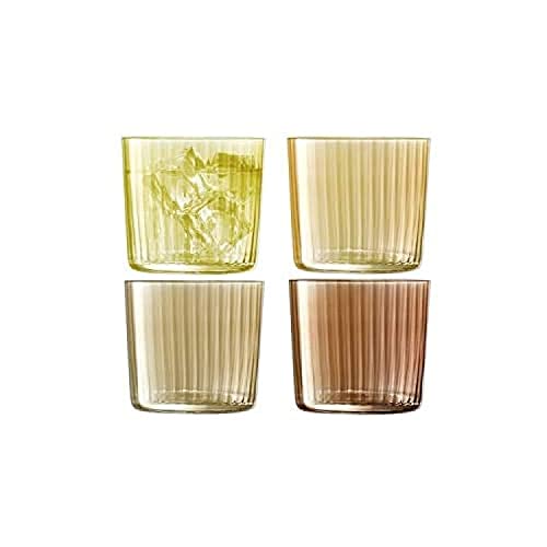 Amber short tumbler glasses, set of 4 Garden Design Works
