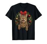 Funny Tabby Cat lover Festive Christmas Animal