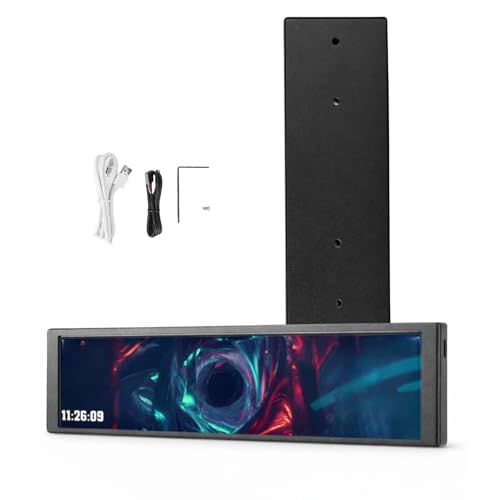 Image of 9.2 inch PC Sensor Panel, Secondary Display for CPU GPU Monitoring with Dynamic Video Themes, 1920x462 Resolution, Type C Powered for 10 /11 (Black)