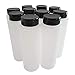 kelkaa 8oz HDPE Plastic Squeeze Bottles with Wide Mouth Opening, Black Flip Top Caps for Condiments and Any Thick Liquid Products, Multi Purpose Refillable Empty Bottles (Pack of 10)