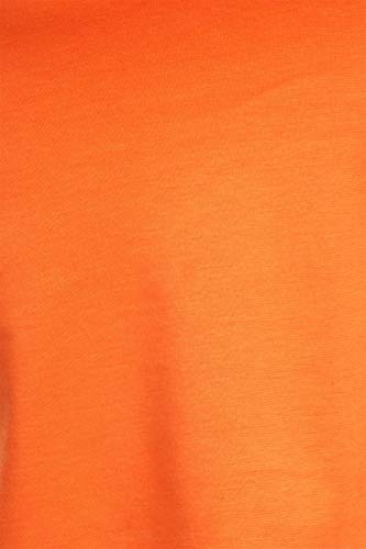 Plus Size Solid Print Casual Comfy Office Stretchy Pencil Midi Skirt/Made in USA Orange 2XL4