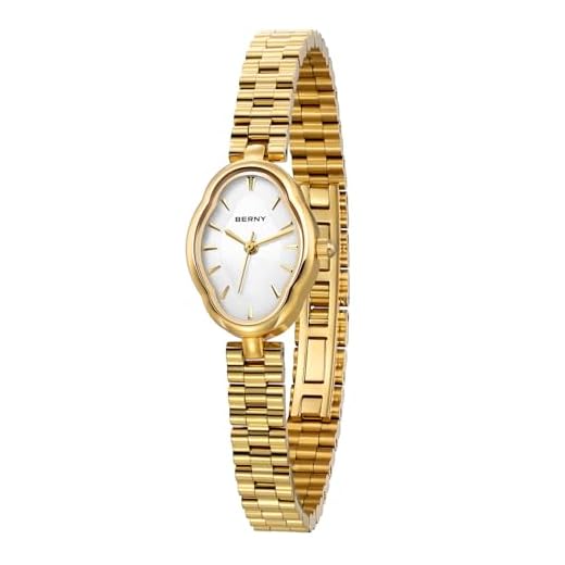 Cuffie Bluetooth BERNY Orologio Oro per le Donne Vintage Donna Orologio al Quarzo 3ATM Impermeabile Moda Femminile Orologio Da Polso Di Lusso Orologi Da Braccialetto Idear Regalo per Ragazza