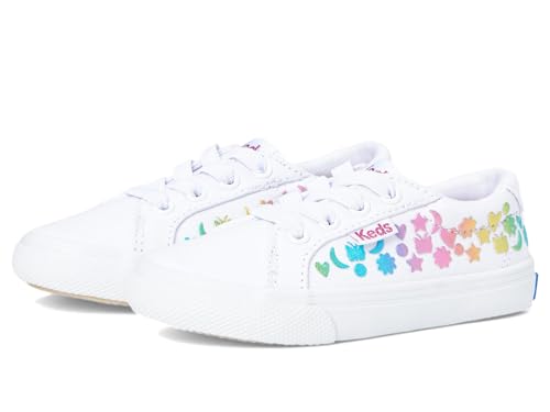 Ked's Kids Girls KE02201250 Sneaker, White/Rainbow, 5 Little Kid