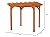 Amish-Made 6' x 8' Cedar-Stained Wood Pergola