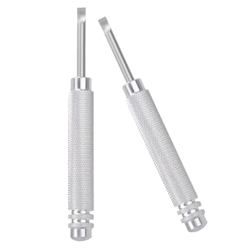 Baluue Herramienta para Abrir la Parte Trasera del Reloj 2 Piezas, Kit Metálico para Quitar Tapa Trasera, Herramienta para Reemplazo de Batería, Accesorio para Reparación de Relojes