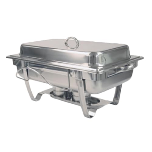 A-to-Z Supply SLRCF0833BT Chafer, 8 Quart, Rectangular, dripess Water pan, Lift-Off lid, Fuel Holder and Plate, Stackable, Stainless Steel