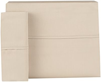 INDIGO FINE LINENS Hotel Collection 300 Thread Count 100% Cotton Sateen Sheet Set, Queen Taupe