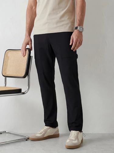 Image of WROGN Men's Navy Relaxed Fit Track Pants | Solid