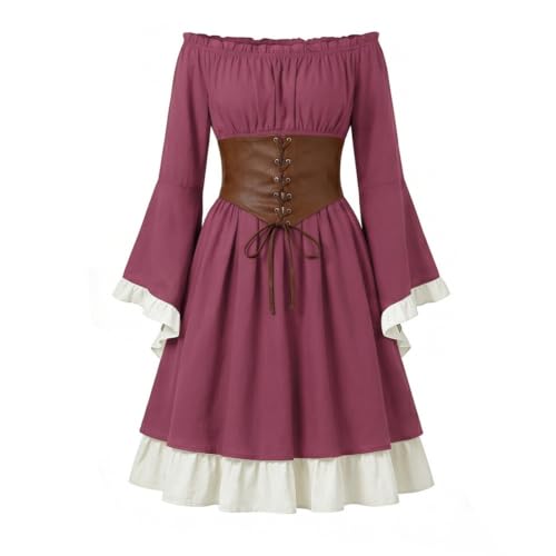 Vestido medieval tradicional con acabados de alta calidad para Halloween