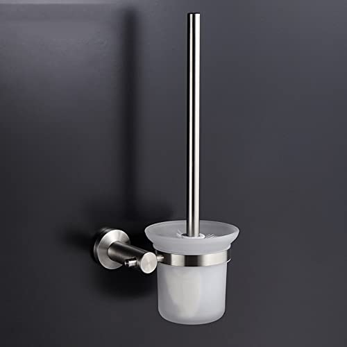 Portaspazzole da Bagno TET Portabicchieri in Vetro con Spazzola Singola a Parete in Acciaio Inossidabile Accessori Hardware per Il Bagno