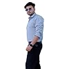 Sparrow Outfit Men’s Pure Cotton Regular Fit Shirt | Casual Wear Formal Shirts for Men and Boys | Spread Collar Long Sleeve Button Down Shirt for Office Parties Special Occasions (Dark Grey)