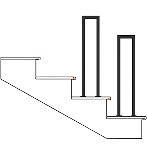 Main courante escalier moderne de 45 cm pour couloir et marches de loft