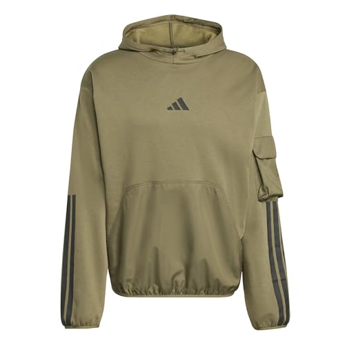Sweatshirt à capuche homme adidas City Tech Utility Fleece noir taille M